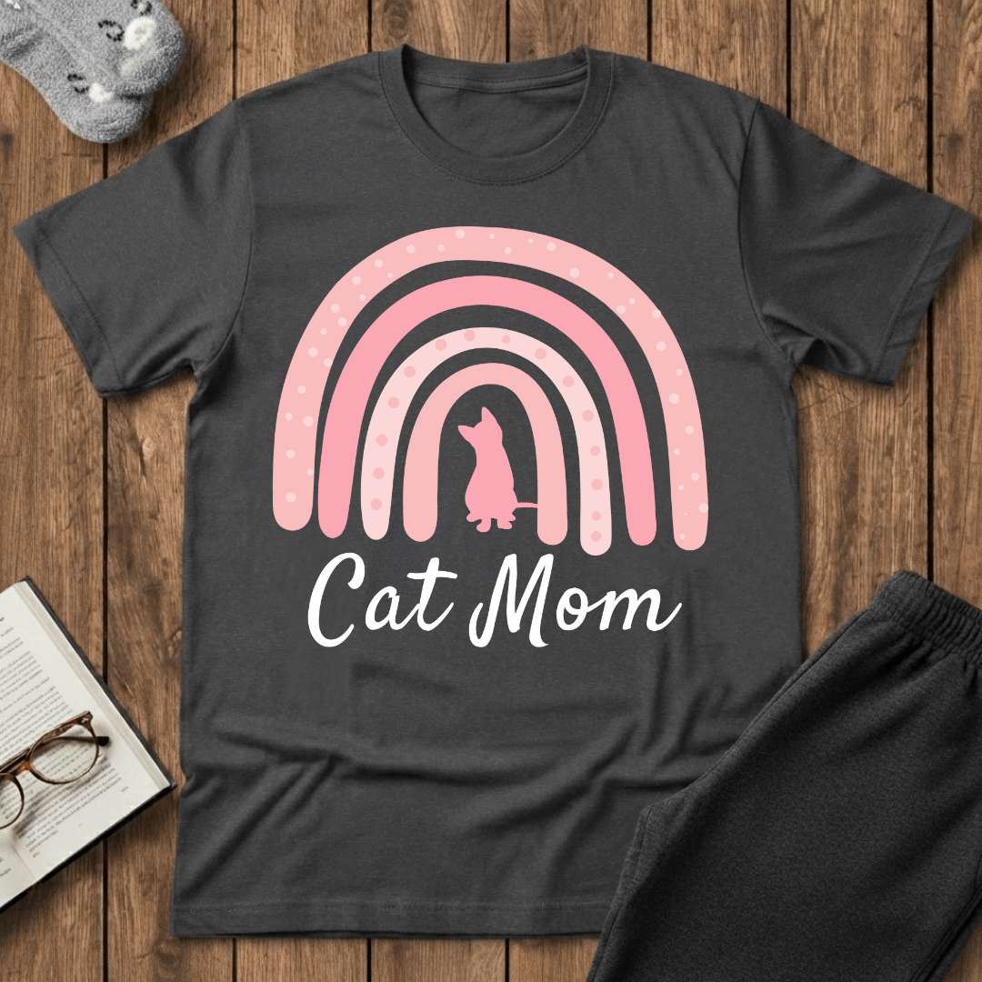 Rainbow Cat Mom T-Shirt