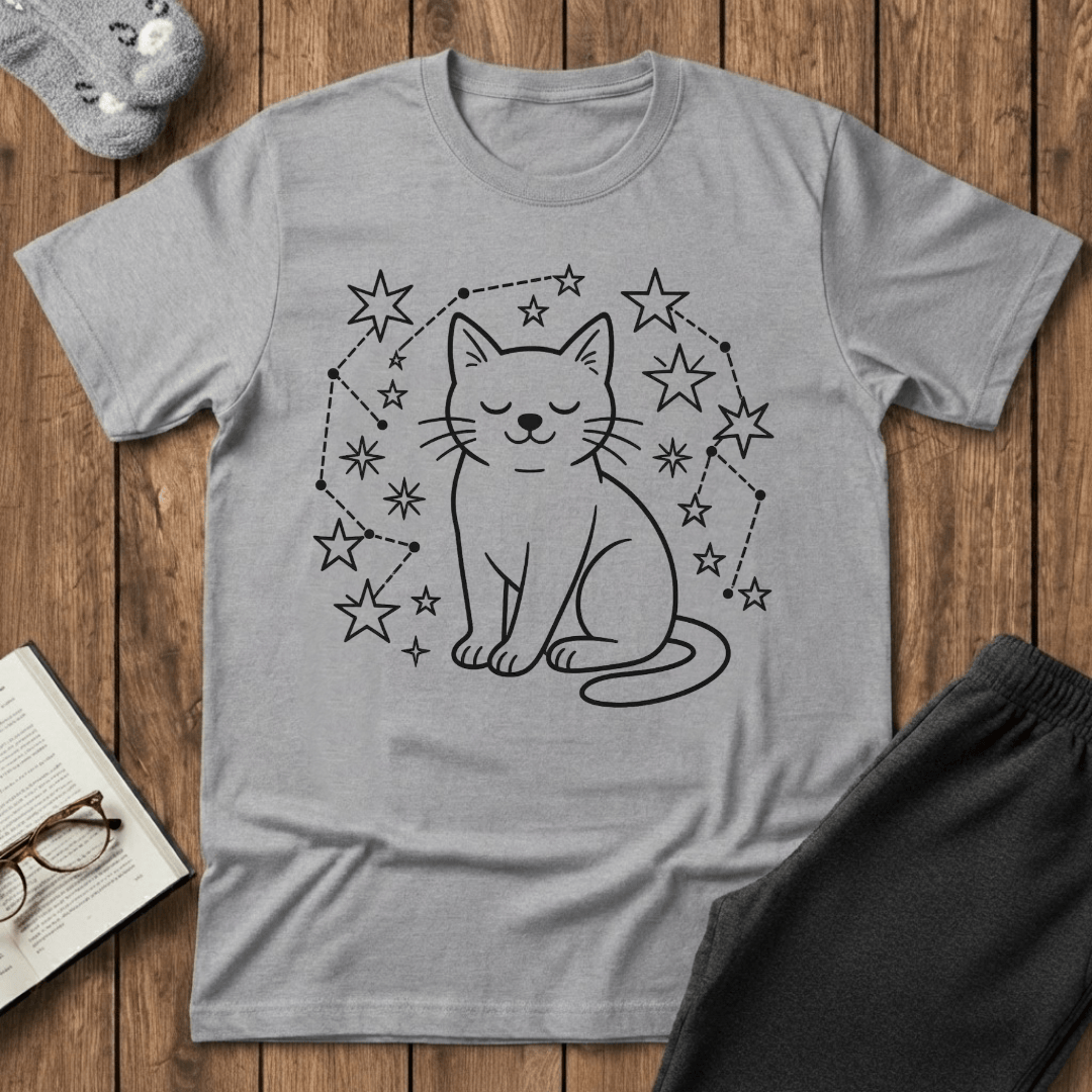 Cosmic Cat Stargazer T-Shirt