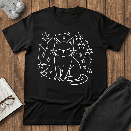 Cosmic Cat Stargazer T-Shirt