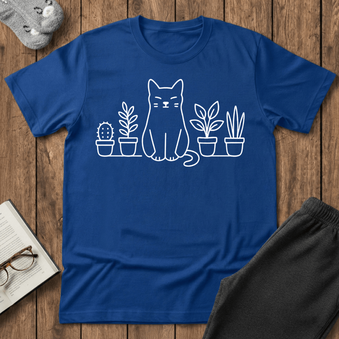 Zen Cat & Plants T-shirt