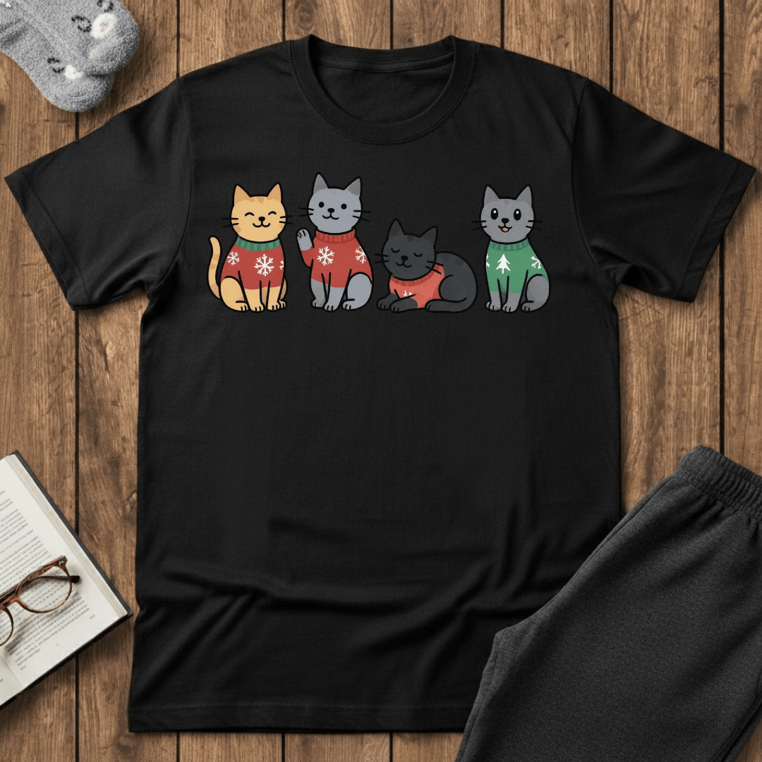 Christmas Sweater Kitties T-Shirt