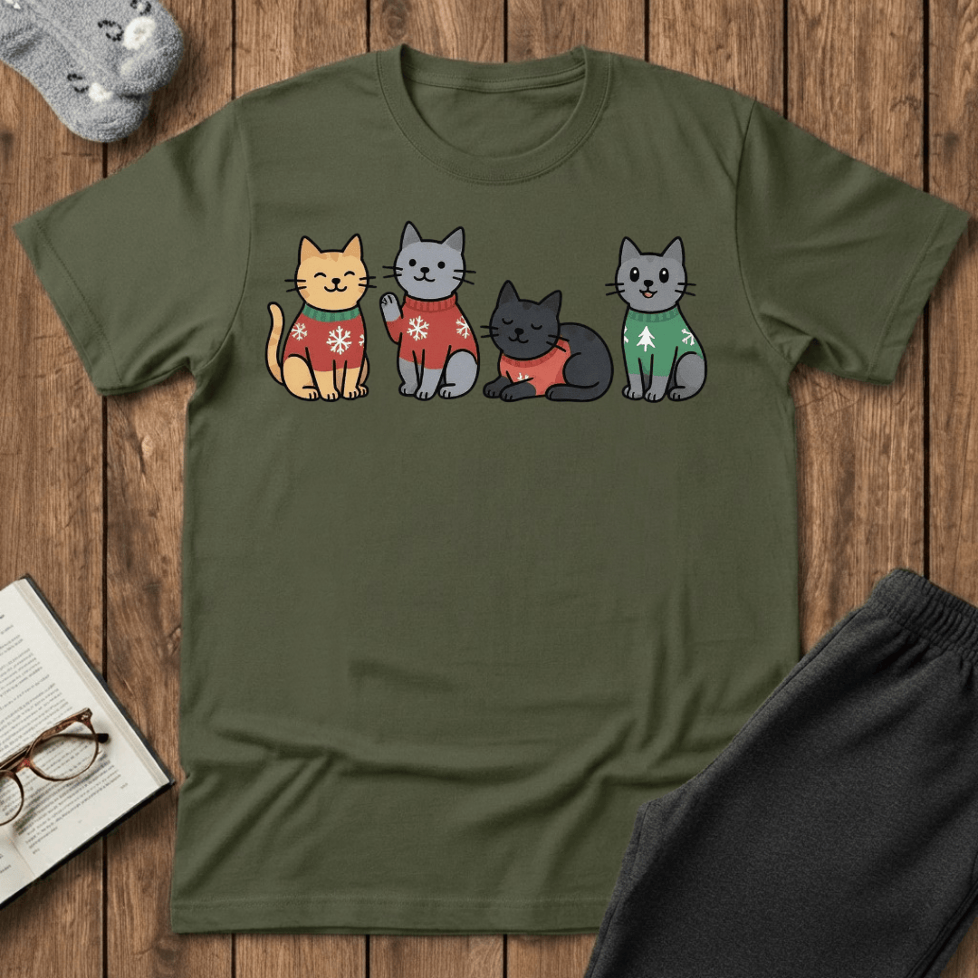Christmas Sweater Kitties T-Shirt
