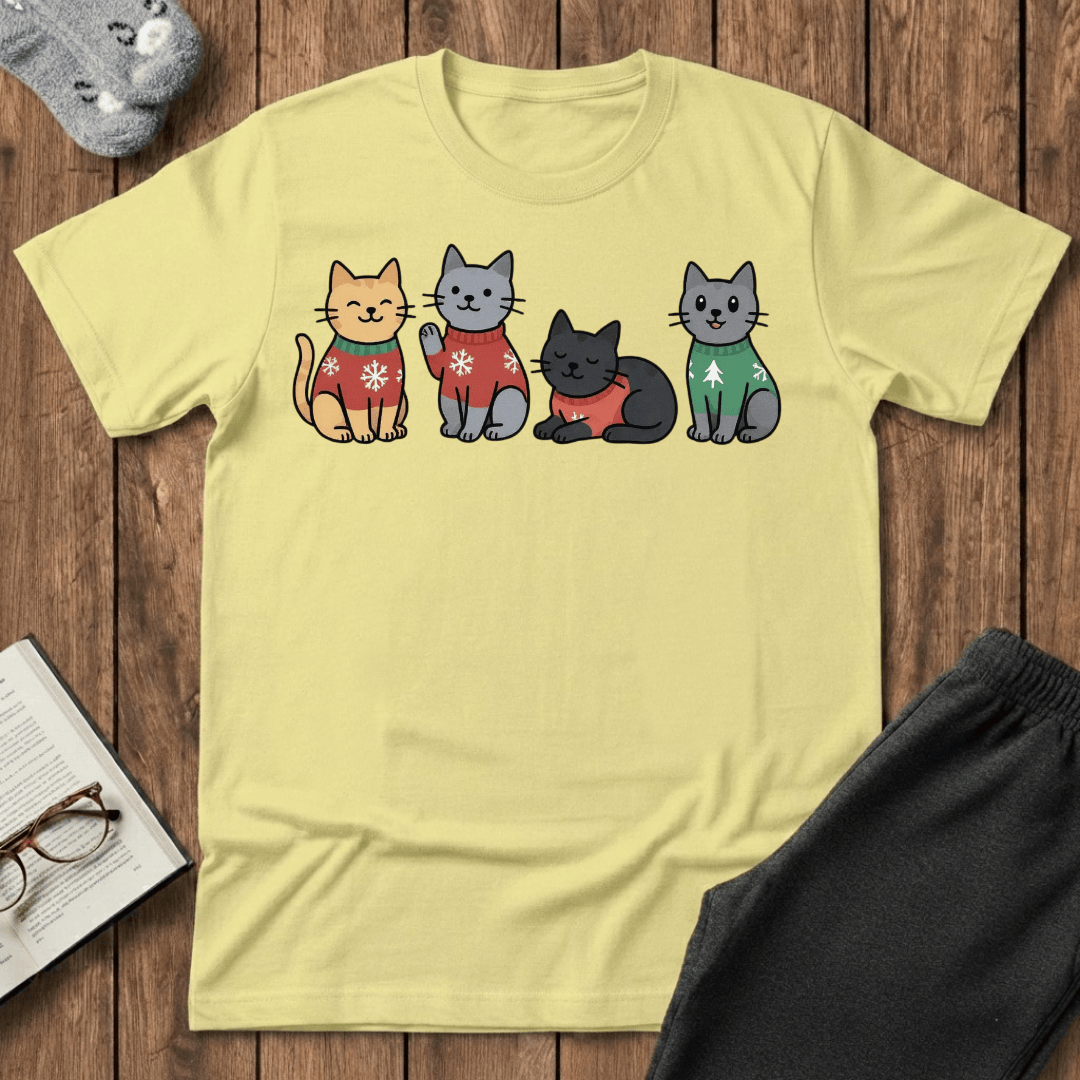 Christmas Sweater Kitties T-Shirt