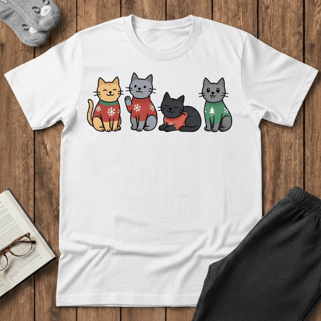 Christmas Sweater Kitties T-Shirt