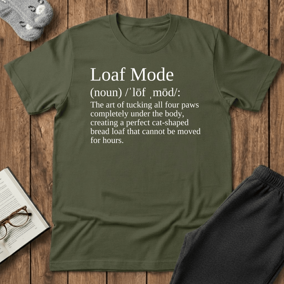 Loaf Mode Definition Cat T-Shirt