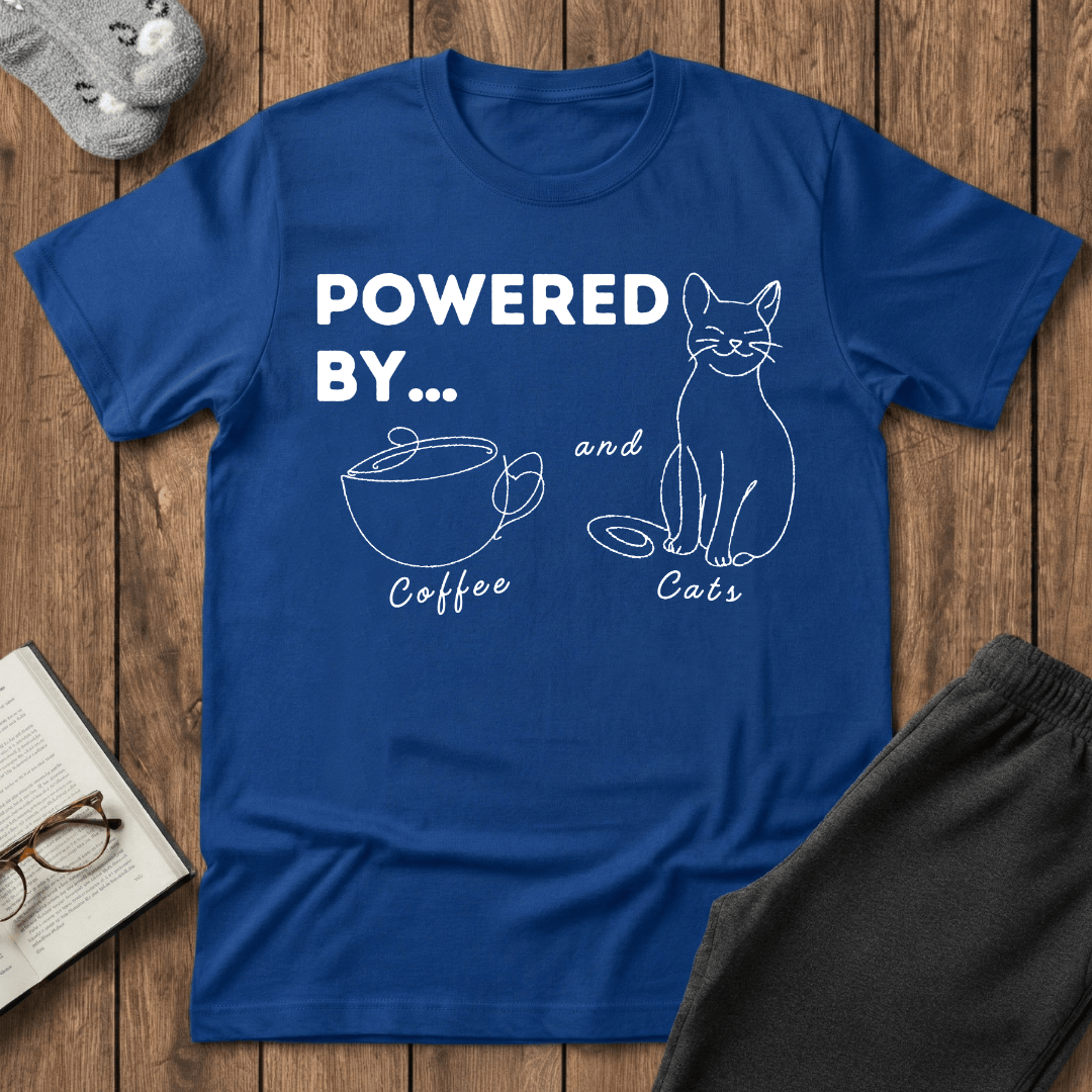 Powered By Coffee and Cats T-Shirt