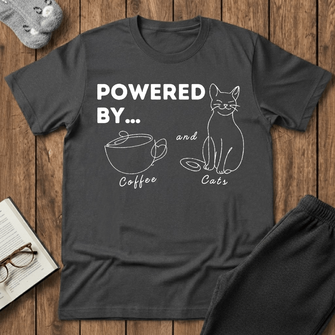 Powered By Coffee and Cats T-Shirt