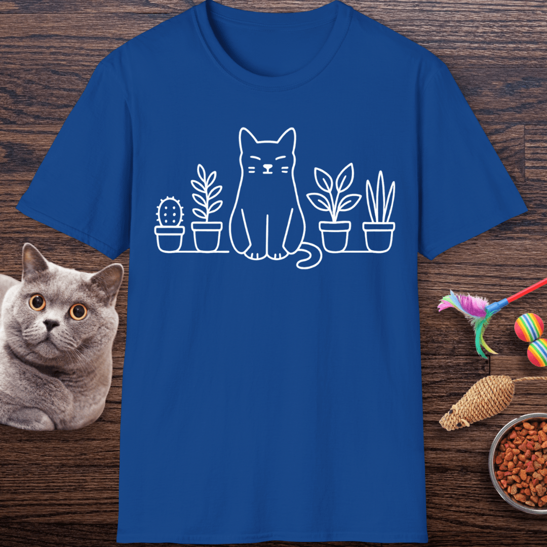 Zen Cat & Plants T-shirt