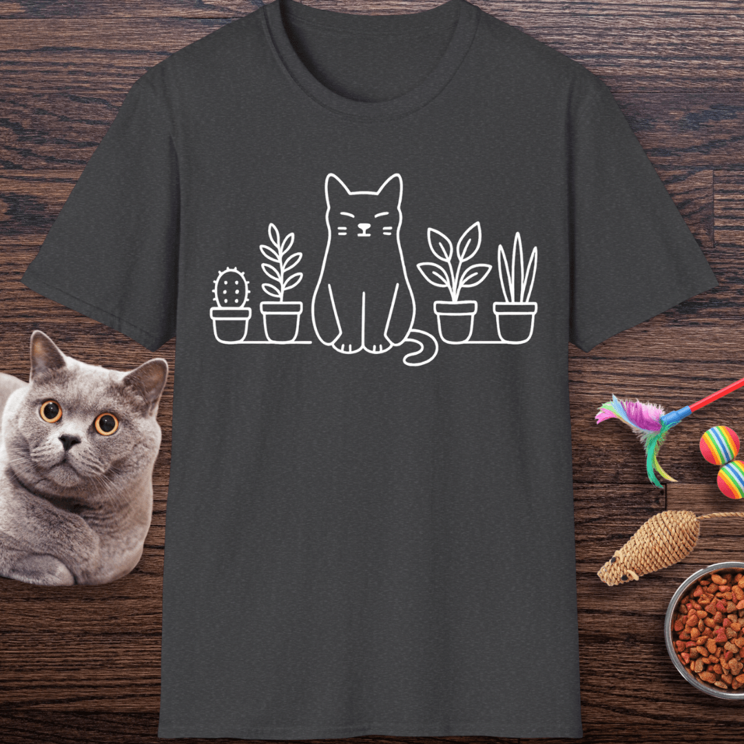 Zen Cat & Plants T-shirt