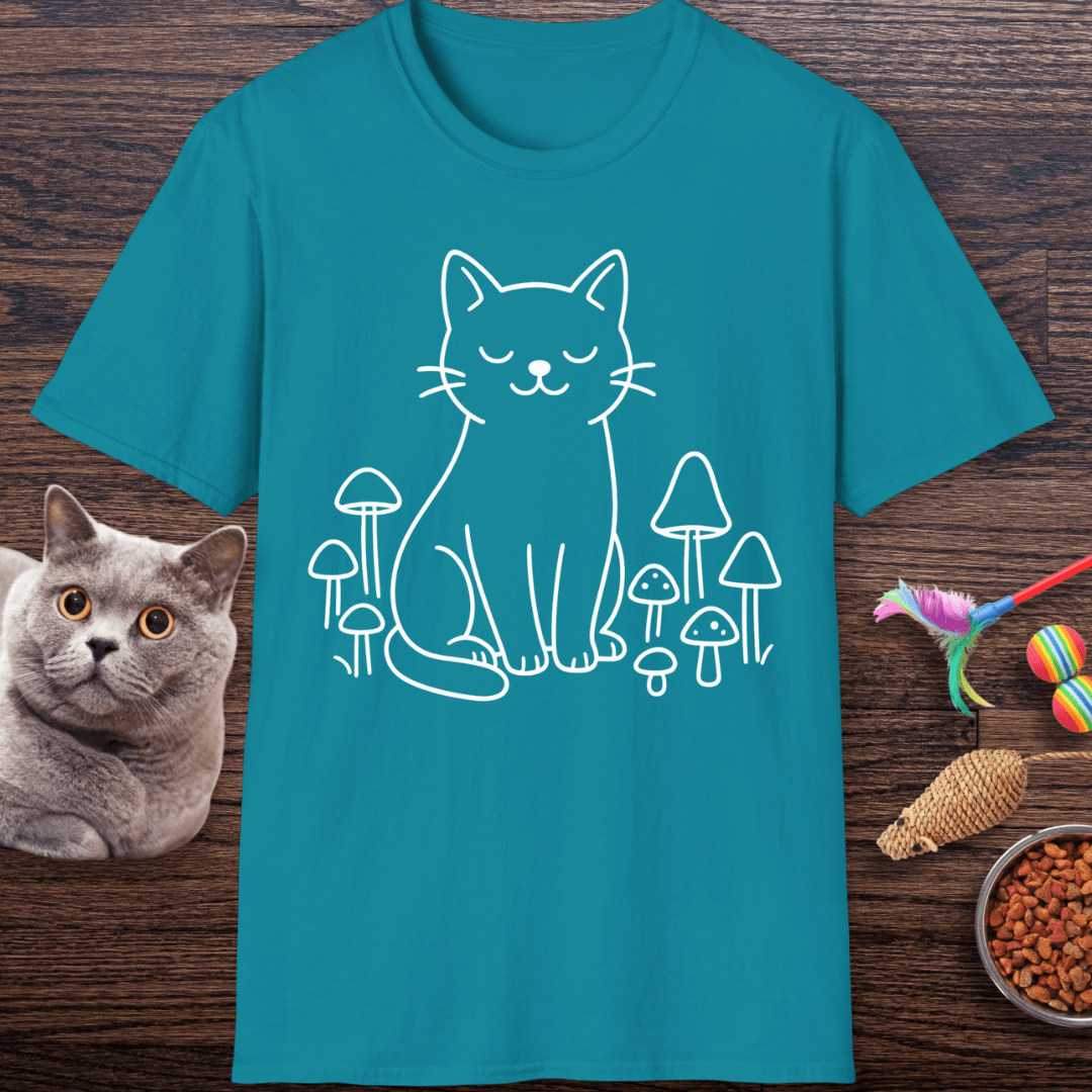 Mushroom Cat Companion T-Shirt