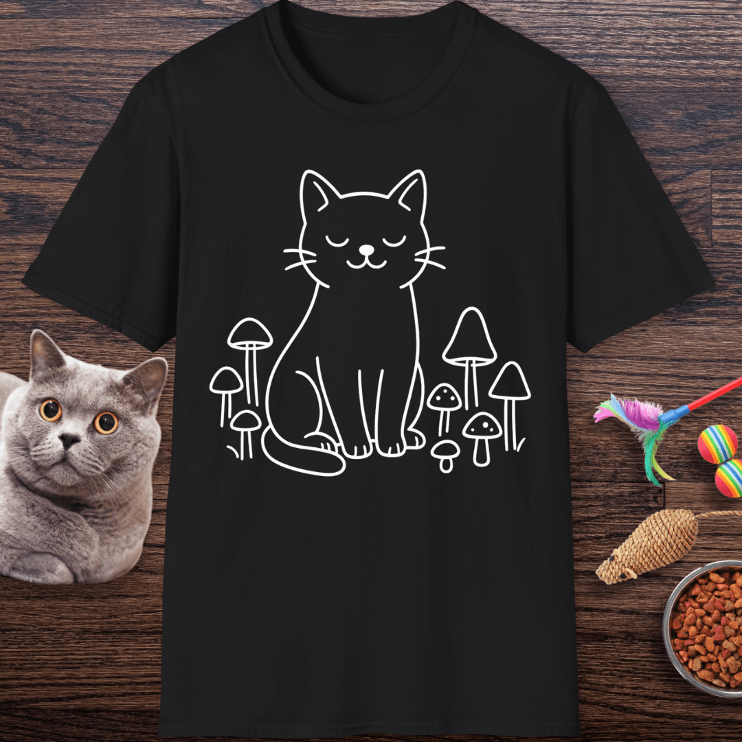 Mushroom Cat Companion T-Shirt
