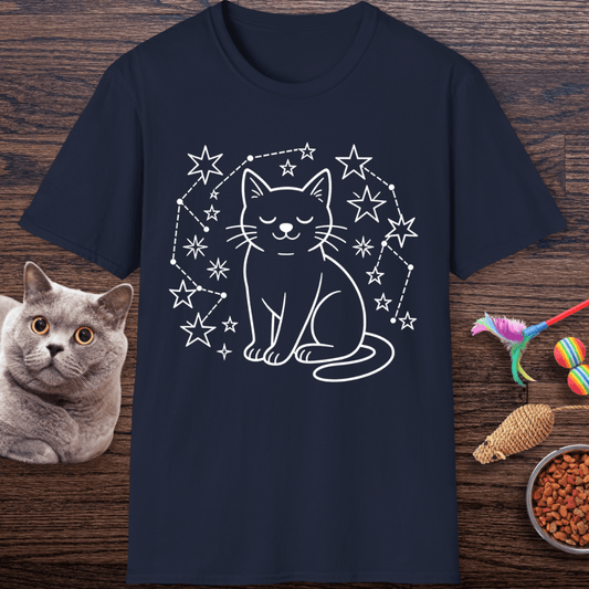 Cosmic Cat Stargazer T-Shirt