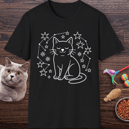 Cosmic Cat Stargazer T-Shirt