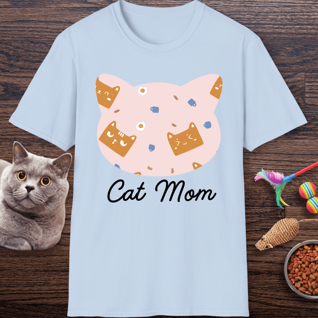 Cute Cat Mom Head T-Shirt
