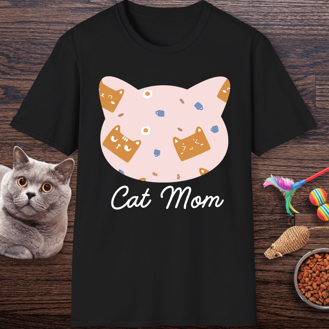 Cute Cat Mom Head T-Shirt