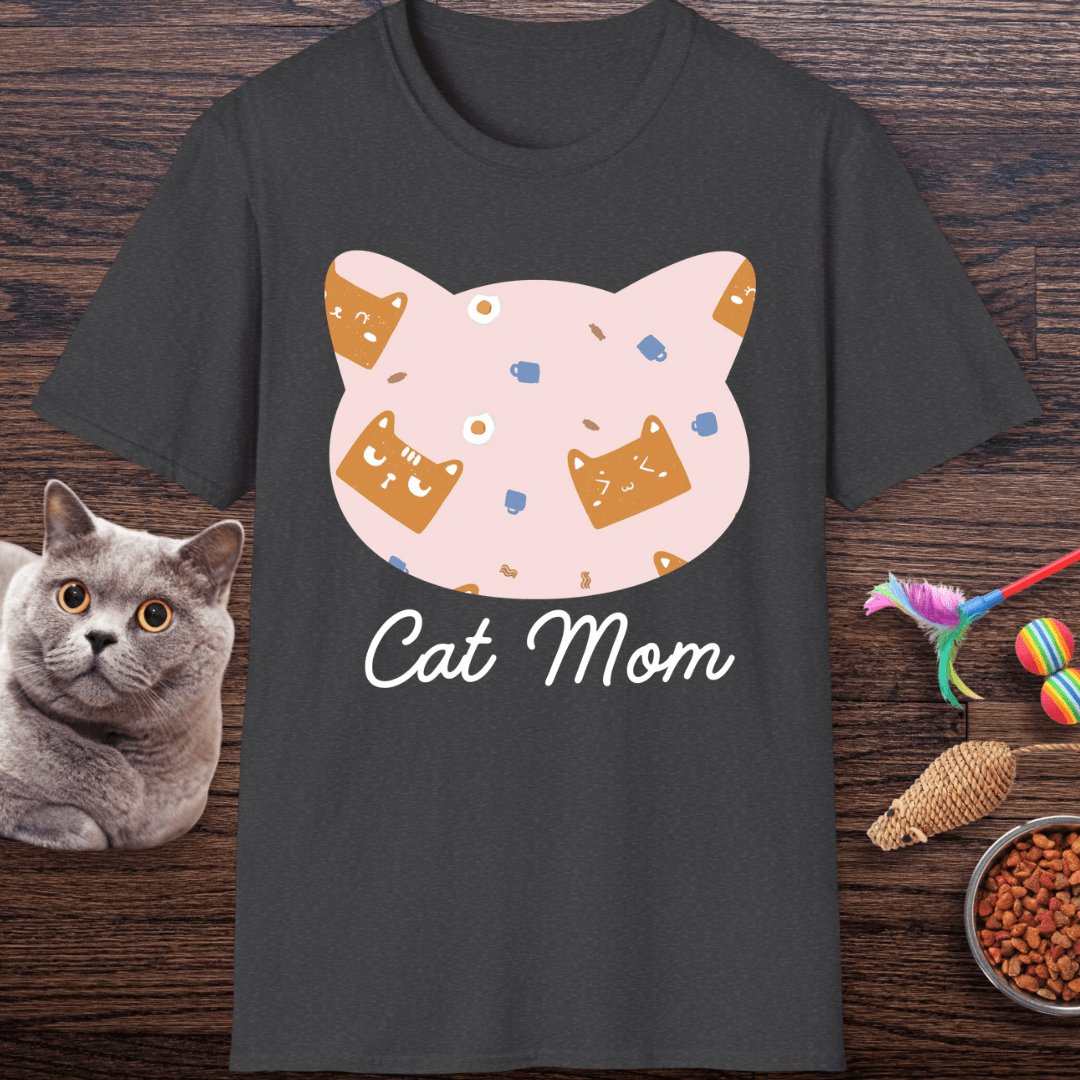 Cute Cat Mom Head T-Shirt