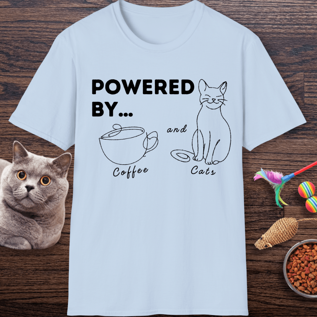 Powered By Coffee and Cats T-Shirt