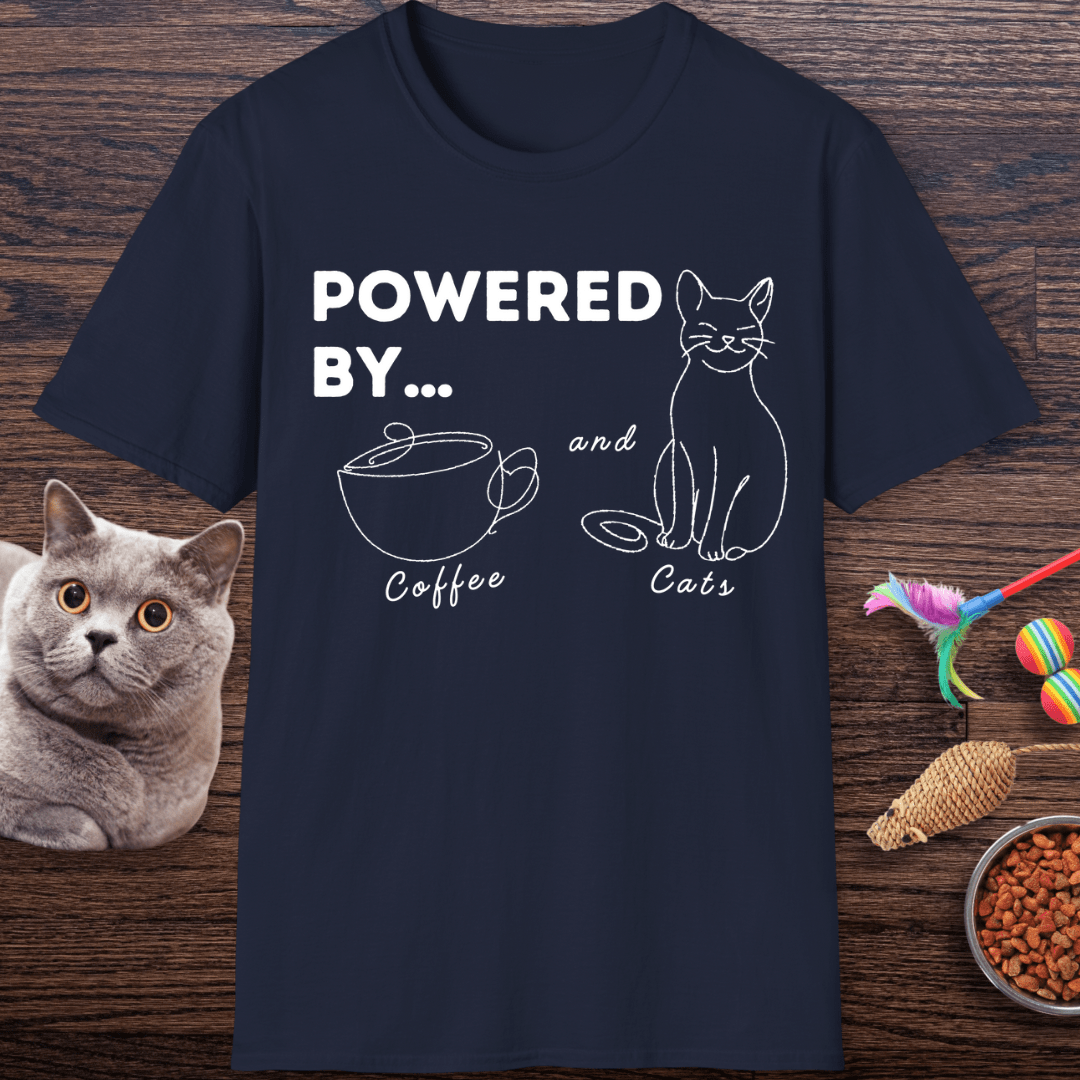 Powered By Coffee and Cats T-Shirt