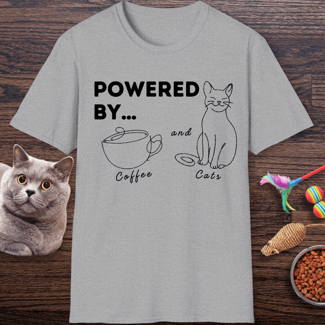 Powered By Coffee and Cats T-Shirt