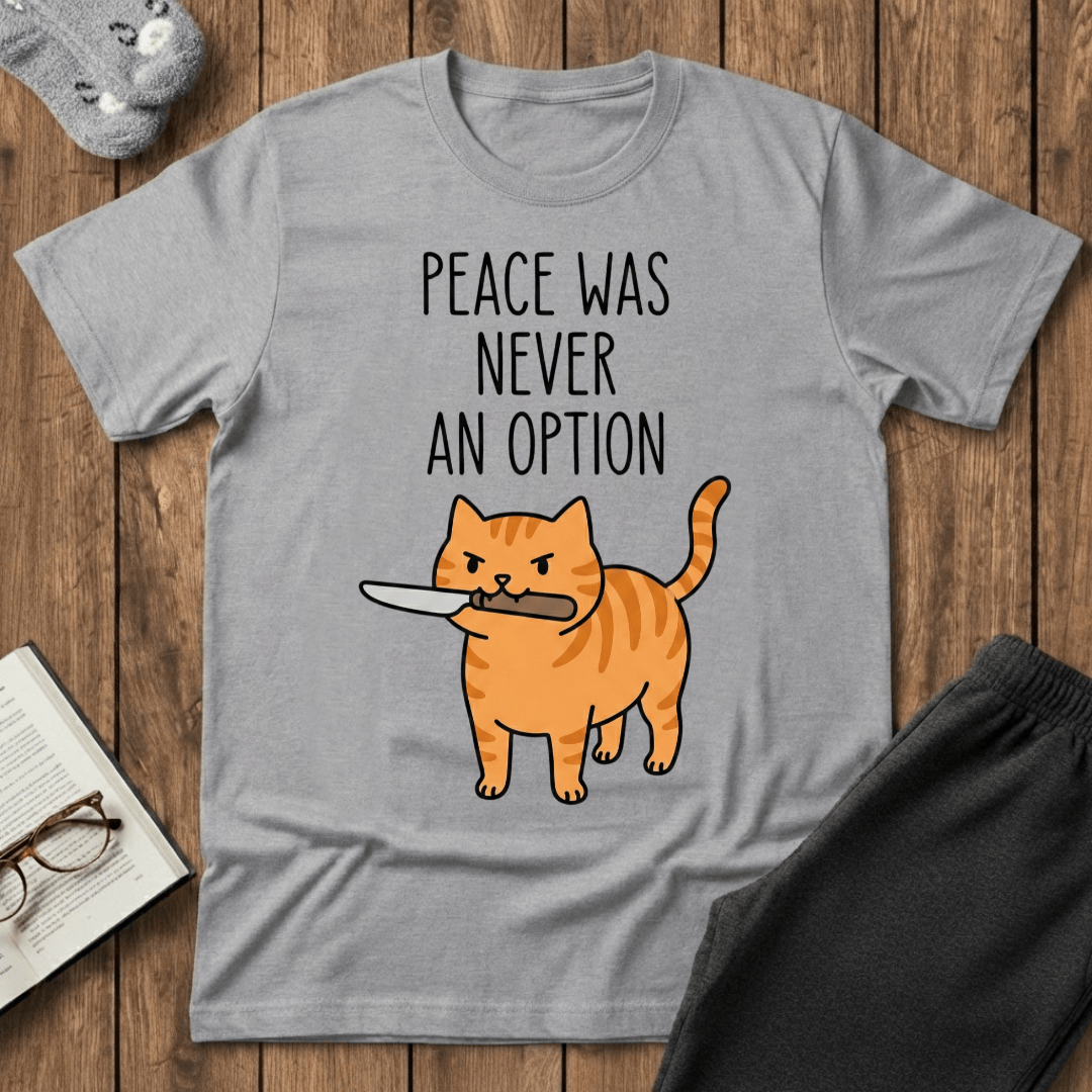 Angry Knife Cat T-shirt