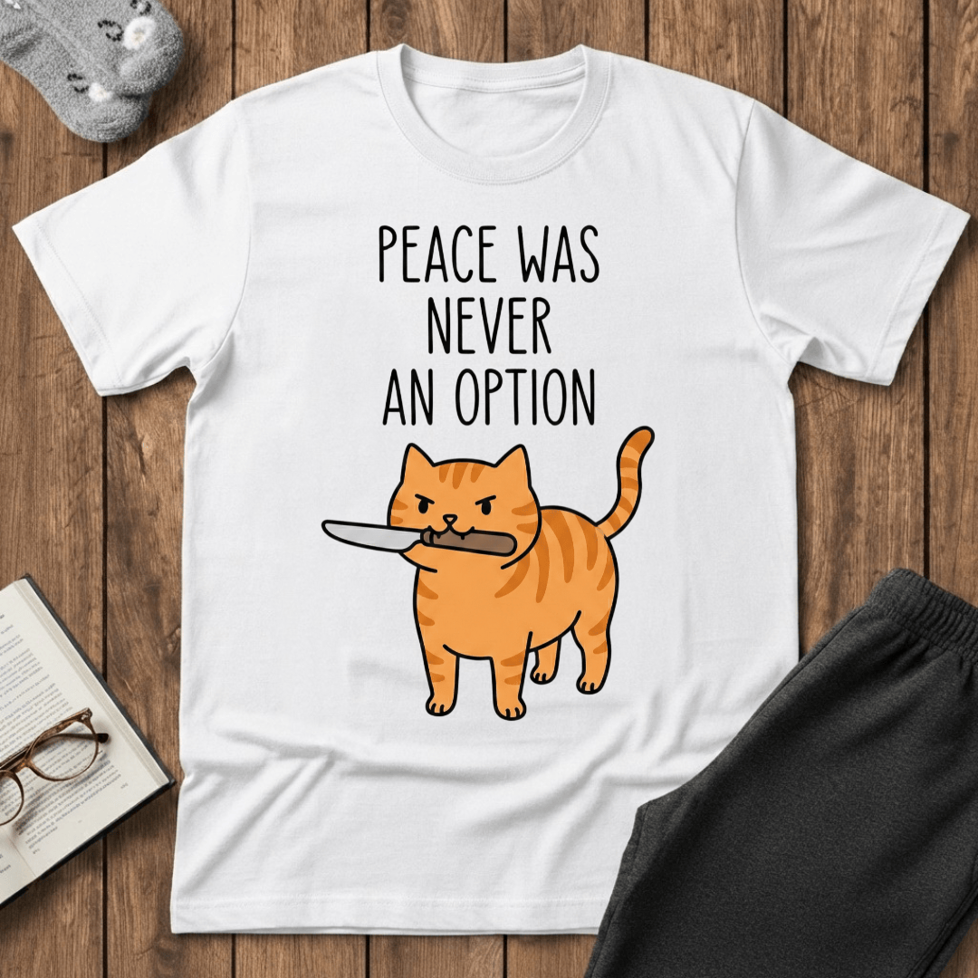 Angry Knife Cat T-shirt