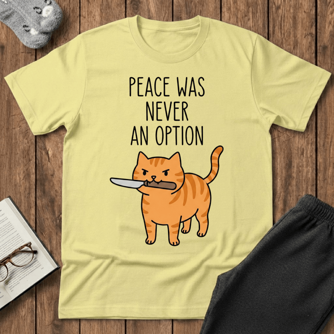 Angry Knife Cat T-shirt