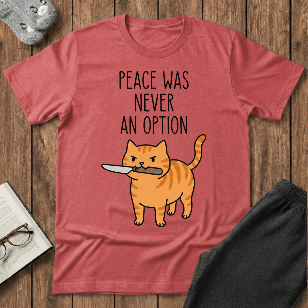 Angry Knife Cat T-shirt