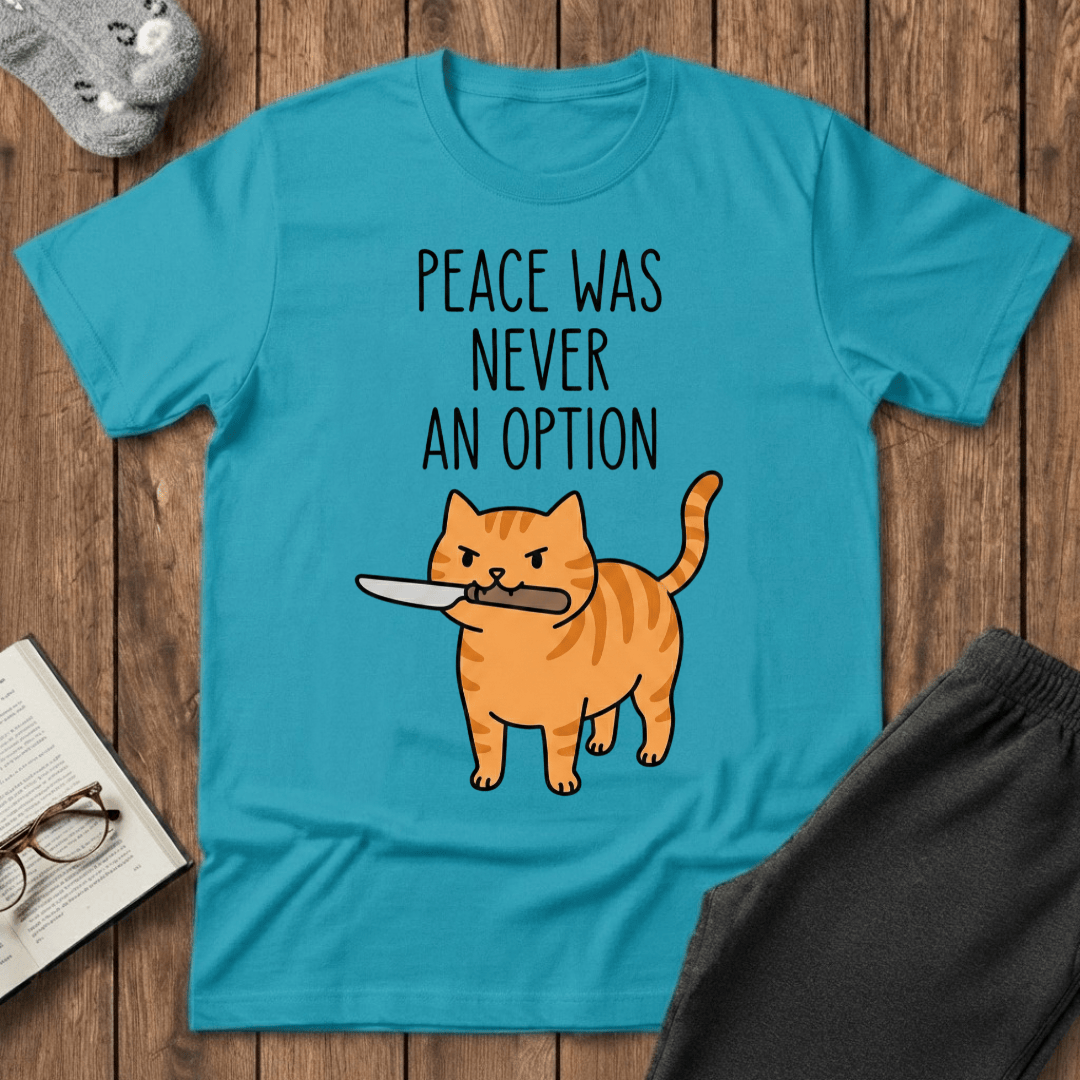 Angry Knife Cat T-shirt