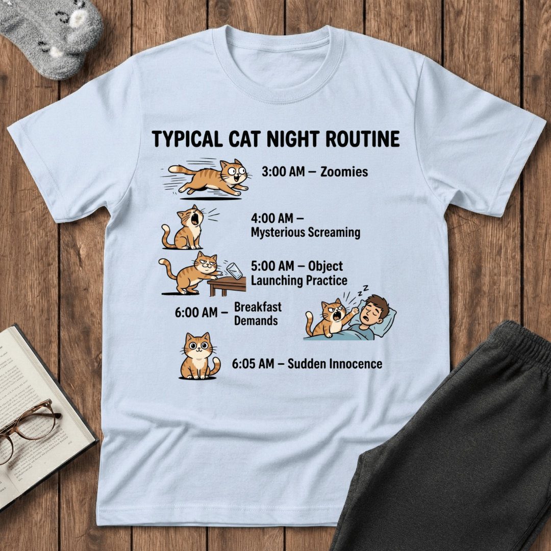Cat Night Routine T-shirt