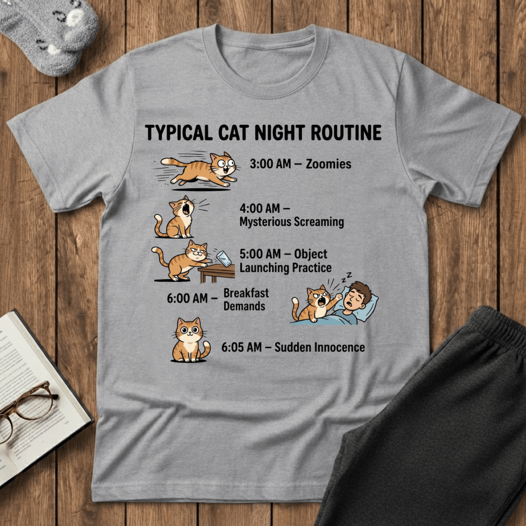 Cat Night Routine T-shirt
