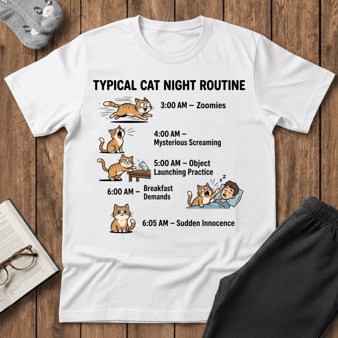 Cat Night Routine T-shirt