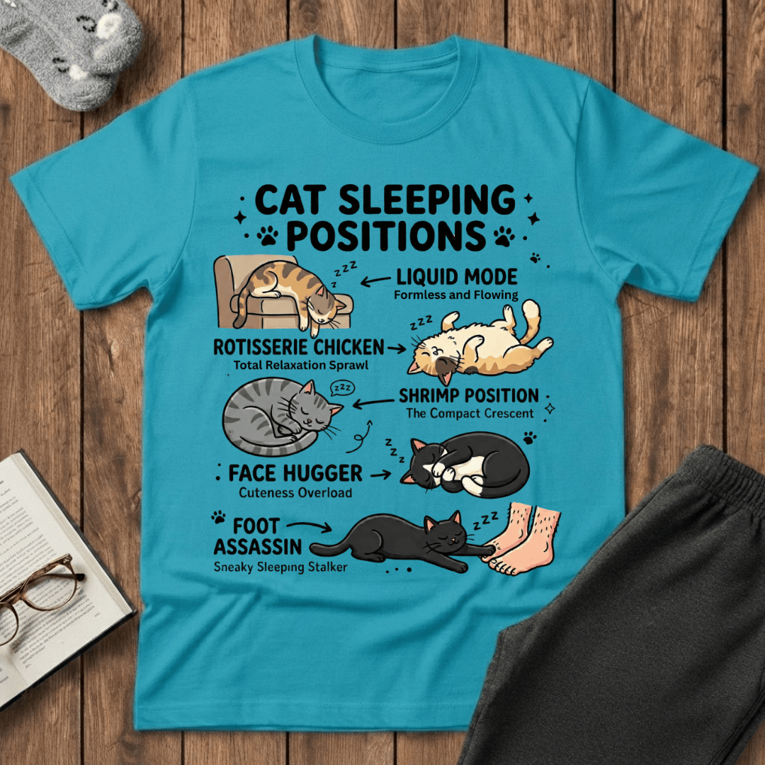 Cat Sleeping Positions T-shirt