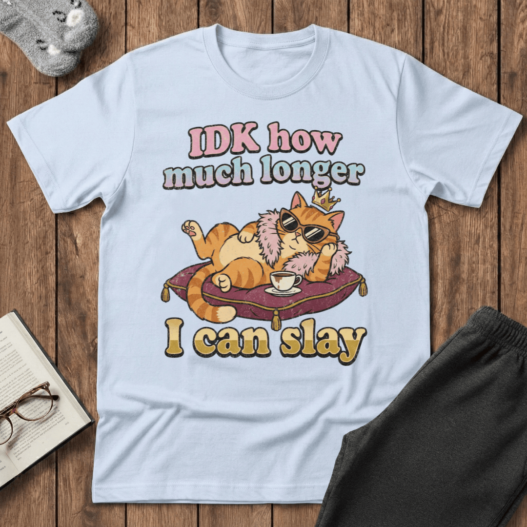 Exhausted Slaying Diva Cat T-shirt