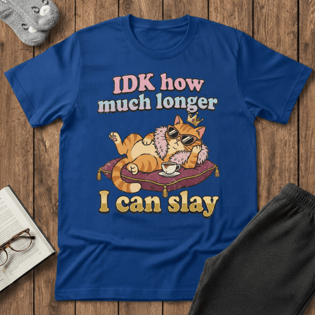 Exhausted Slaying Diva Cat T-shirt