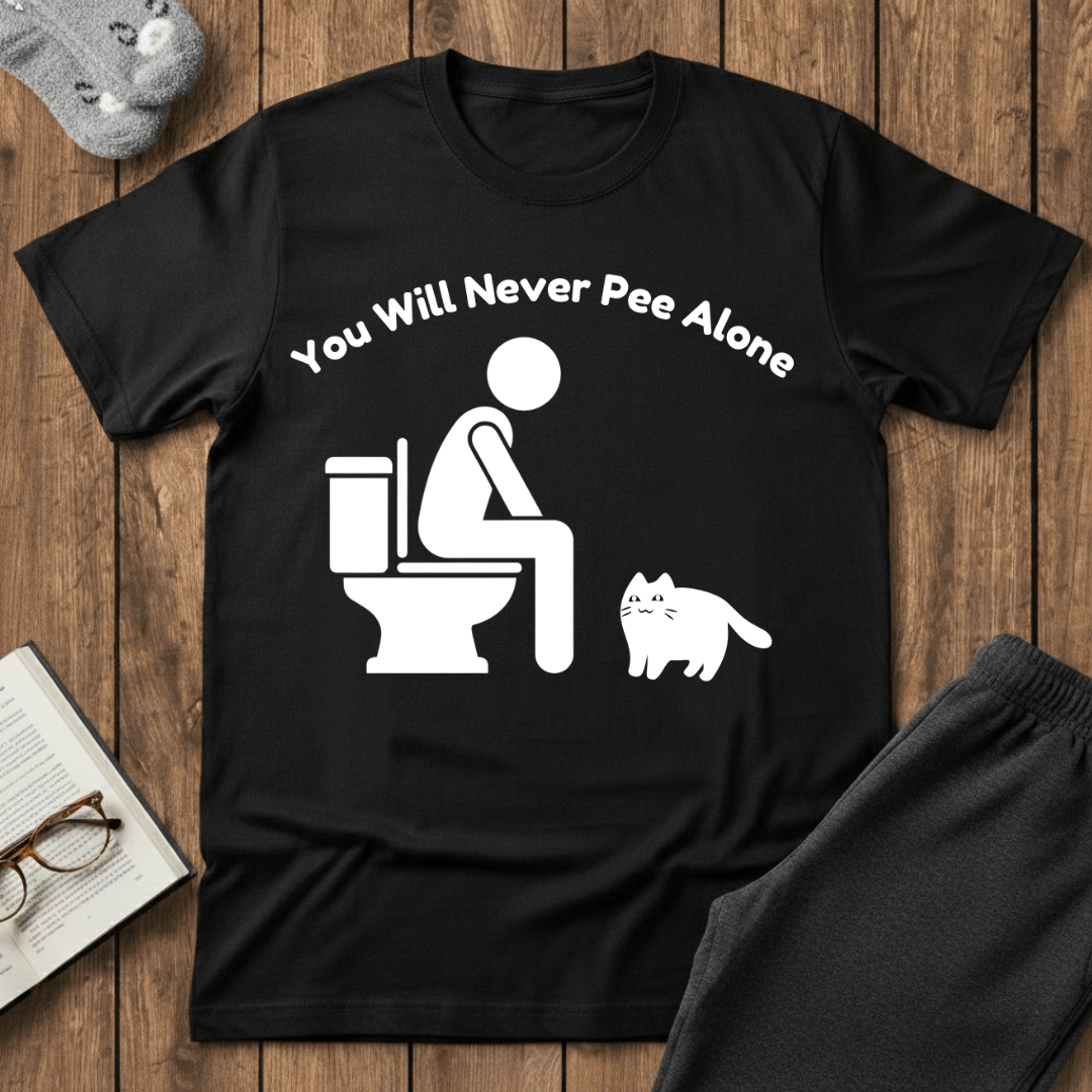 You Will Never Pee Alone Cat T-Shirt