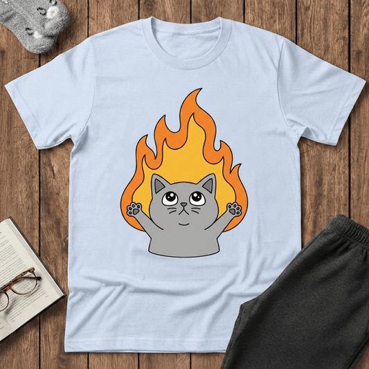Flaming Chaos Cat T-shirt