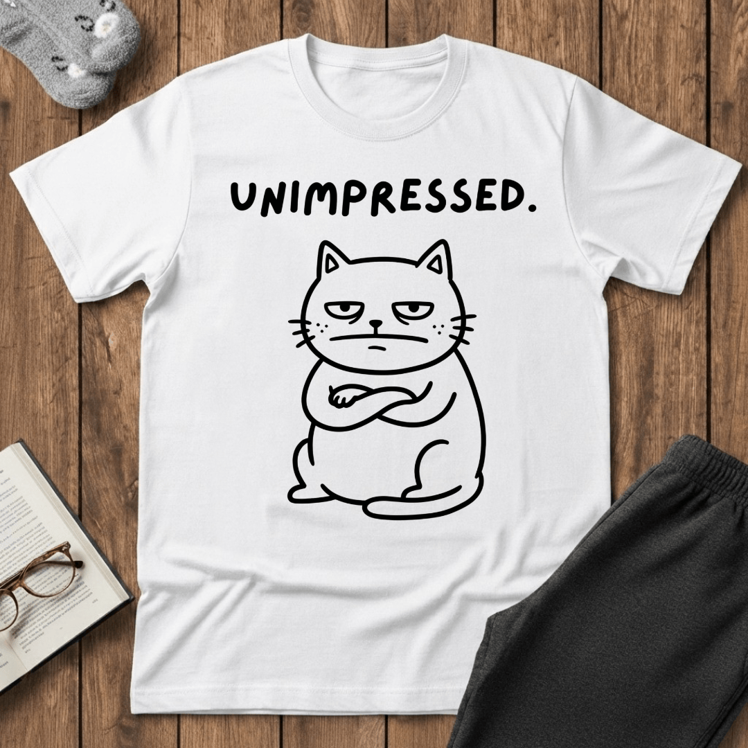 Grumpy Unimpressed Cat T-shirt