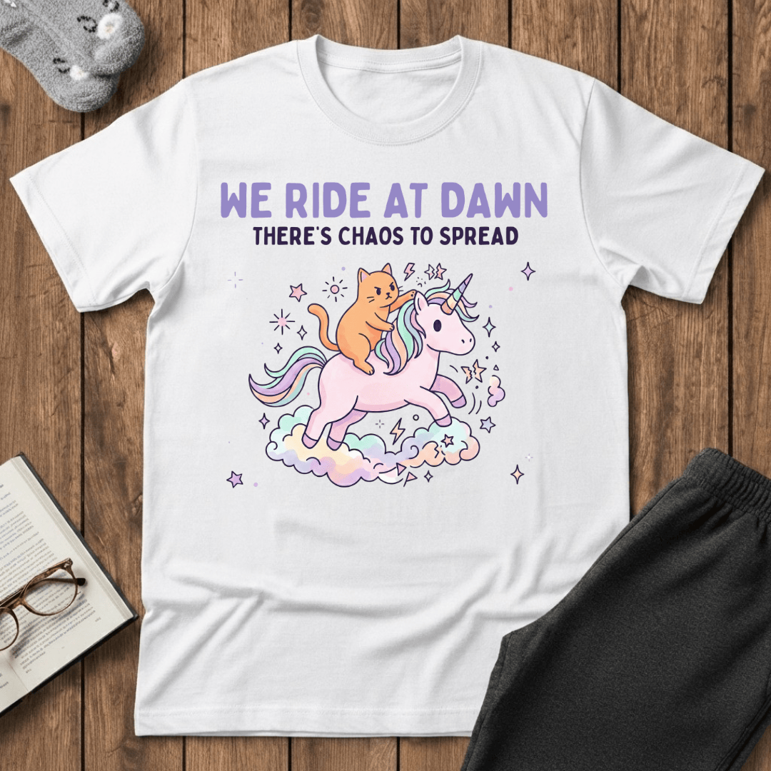 Unicorn Chaos Cat T-shirt