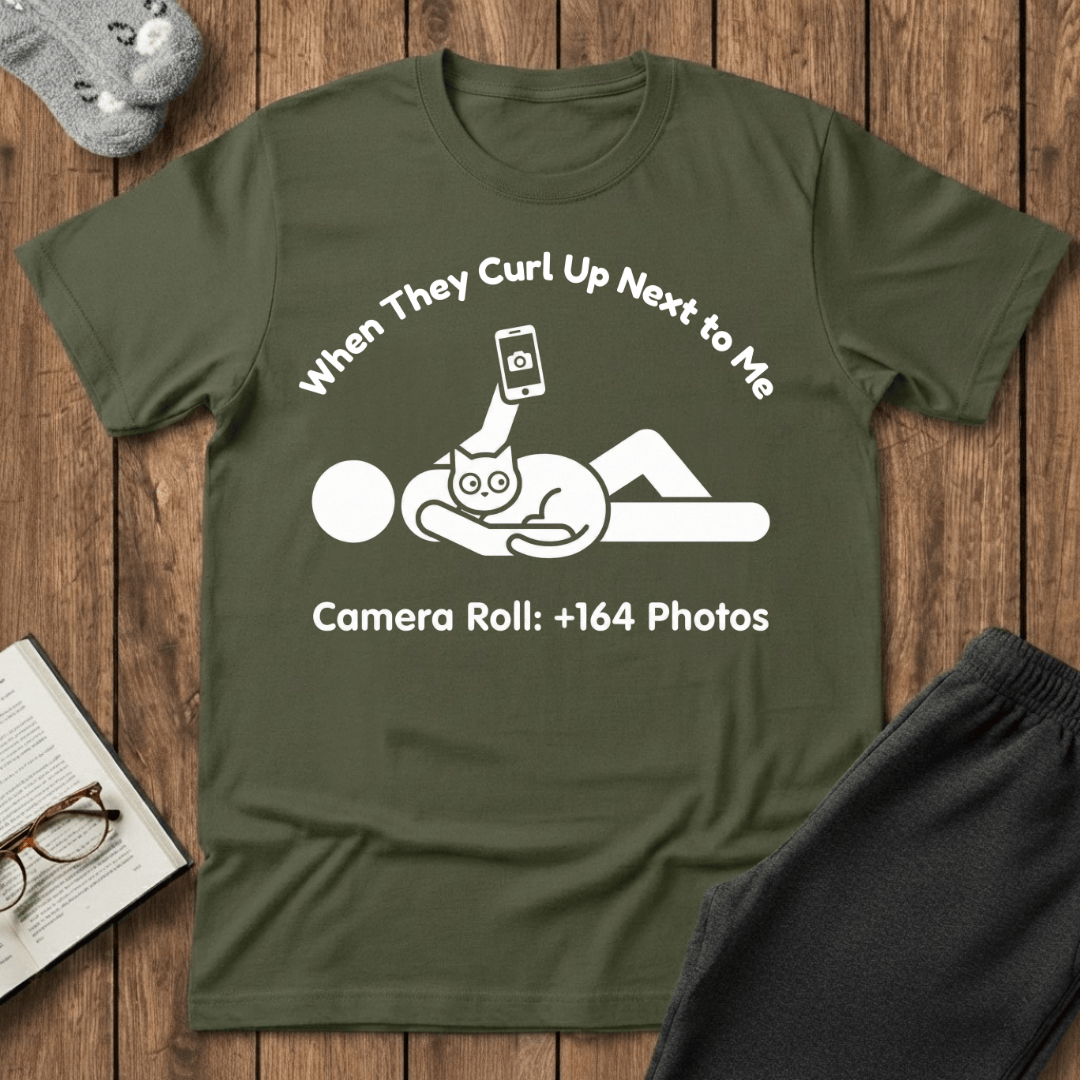 When They Curl Up Next To Me Cat T-Shirt