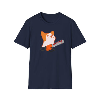 Creepy Cat With Chainsaw T-Shirt