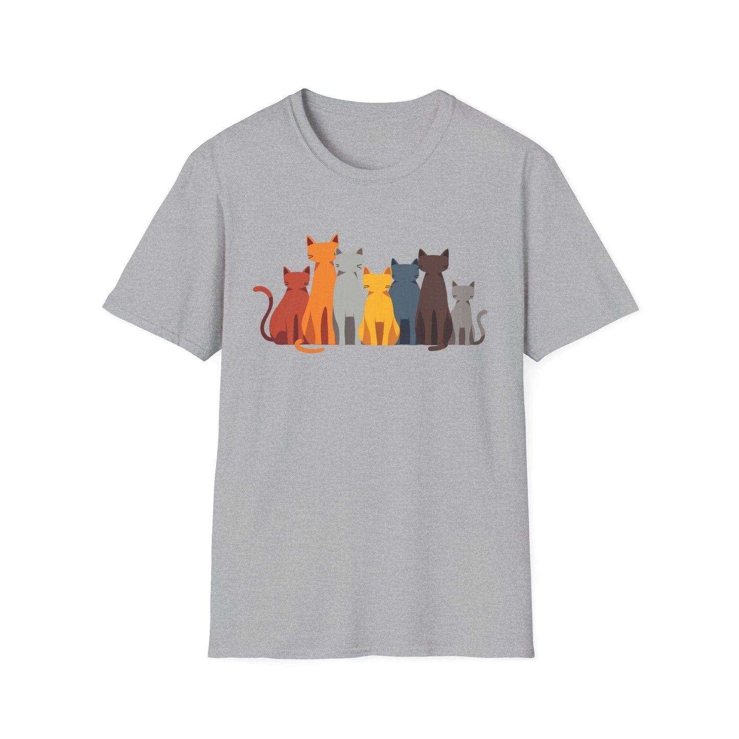 Cat Crowd Color Block T-Shirt