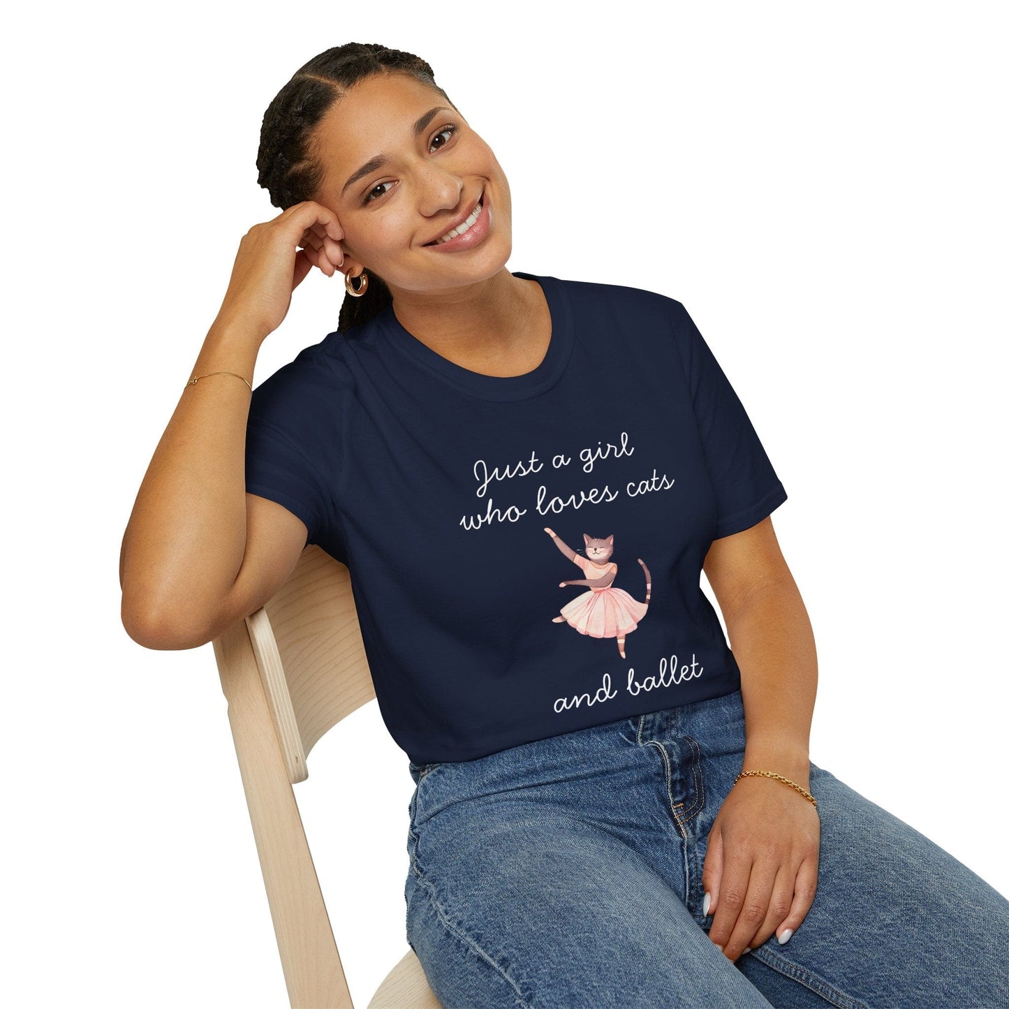 Just a Girl Who Loves Cats and Ballet T-Shirt