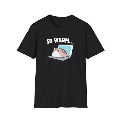 So Warm Laptop Cat T-Shirt
