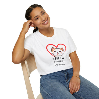 Heart Massaging Meow Cat T-Shirt