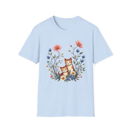 Two Cute Kitties in Bloom T-Shirt