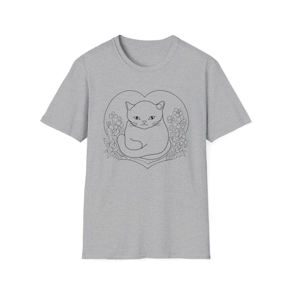 Heartful Wildflower Cat T-Shirt