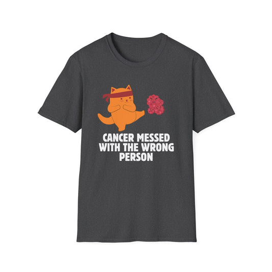 Cancer Messed With the Wrong Person Ninja Cat T-Shirt