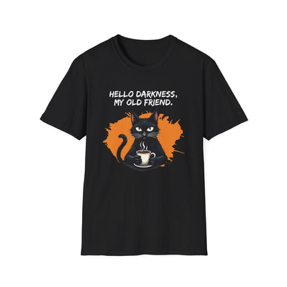 Hello Darkness, My Old Friend (Coffee Cat) T-Shirt