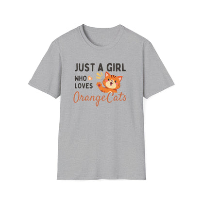 Just a Girl Who Loves Orange Cats T-Shirt