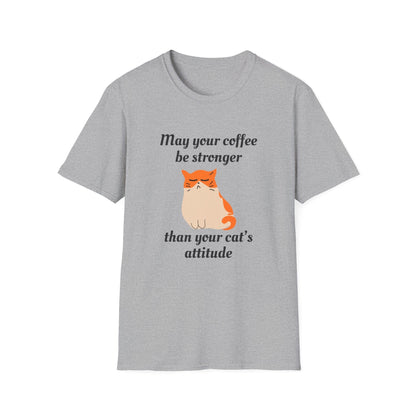 Strong Coffee, Sassy Cat T-Shirt